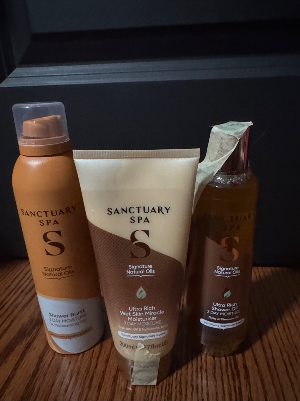 Sanctuary Spa Ultra Rich Moisturiser, shower oil and shower burst